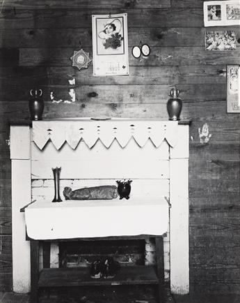 WALKER EVANS (1903-1975) Fireplace and Objects in a Bedroom of Floyd Burrough’s Home * Home of Floyd Burroughs, A Cotton Sharecropper,
